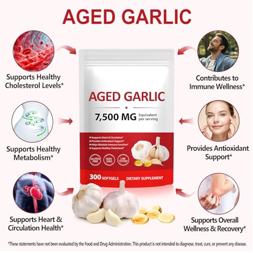 Organic Aged Garlic Extract Capsules – 7,500mg Fresh Garlic Equivalent, Aged Garlic Supplements, 24-Month Low-Temp Aging, Support Heart Health, Immune Boost Antioxidant Benefits, Natural Garlic Aroma — view 3