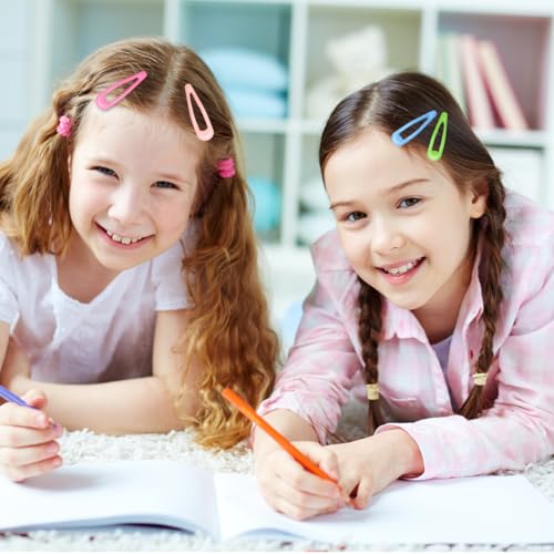 Image of PATPAT 40Pcs Cute Hair Clips for Girls Kids, Colorful Alloy Bangs Hair Pins for Girls with Mesh Drawstring Bag