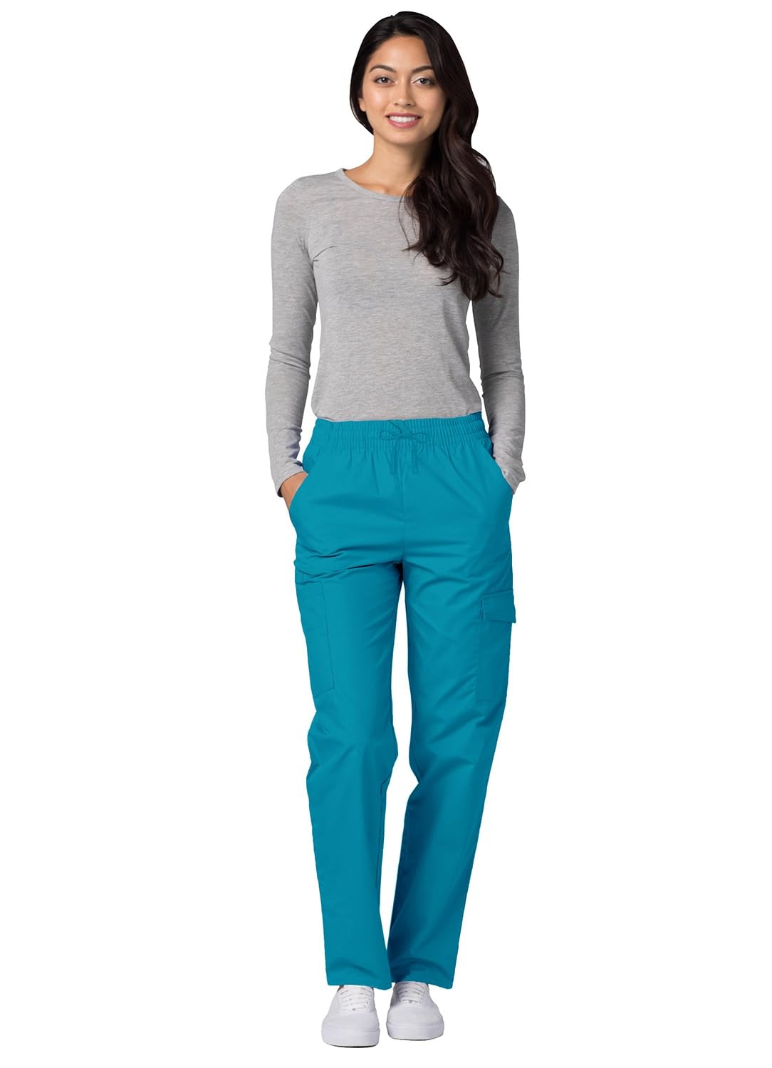 Spodnie medyczne do szorowania - damskie spodnie szpitalne - 506 - Teal Blue - L