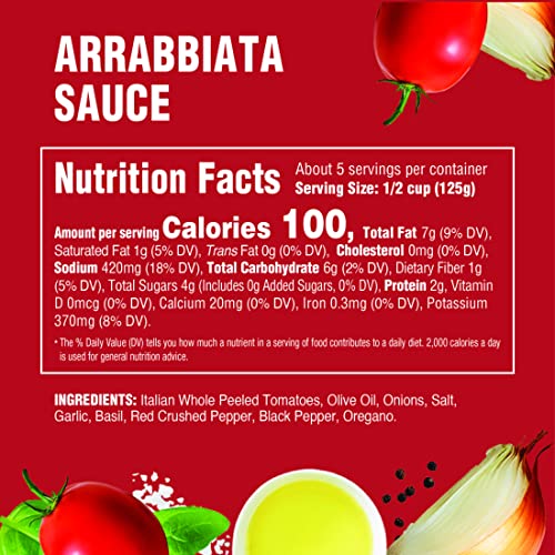 Rao's Homemade Arrabbiata Sauce, 24 Oz, Tomato Sauce, Spicy, All Purpose, Keto Friendly Pasta Sauce, Premium Quality Tomatoes From Italy And Crushed Red Pepper #TOP3