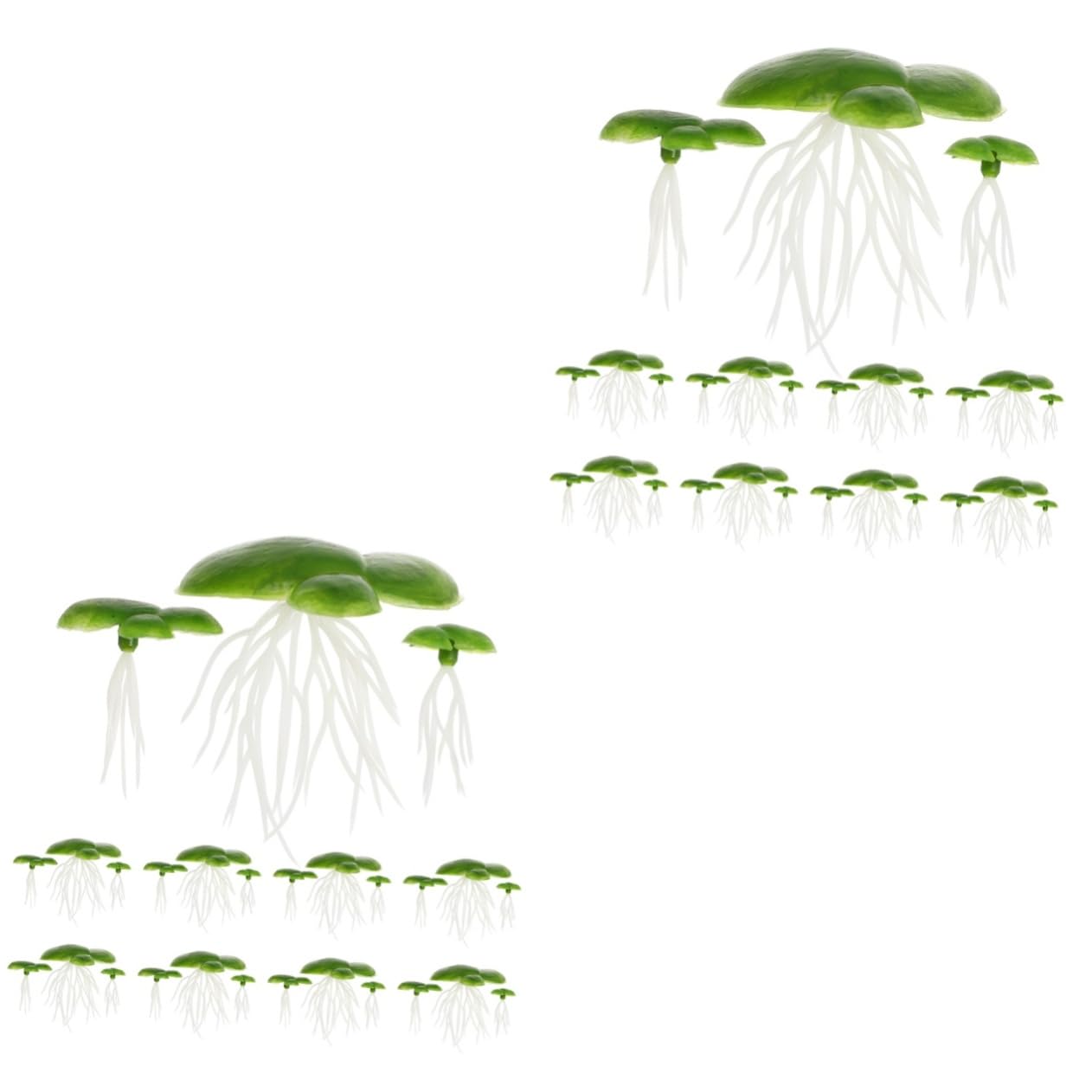 Happyyami 2 Sets Simulated Duckweed Plant Landscape Plants Aquarium Duckweed Aquarium Plants Aquarium Ornament Decorative Grass Leaves Duckweed Pond Duckweed Decor Fake Floating Duckweed