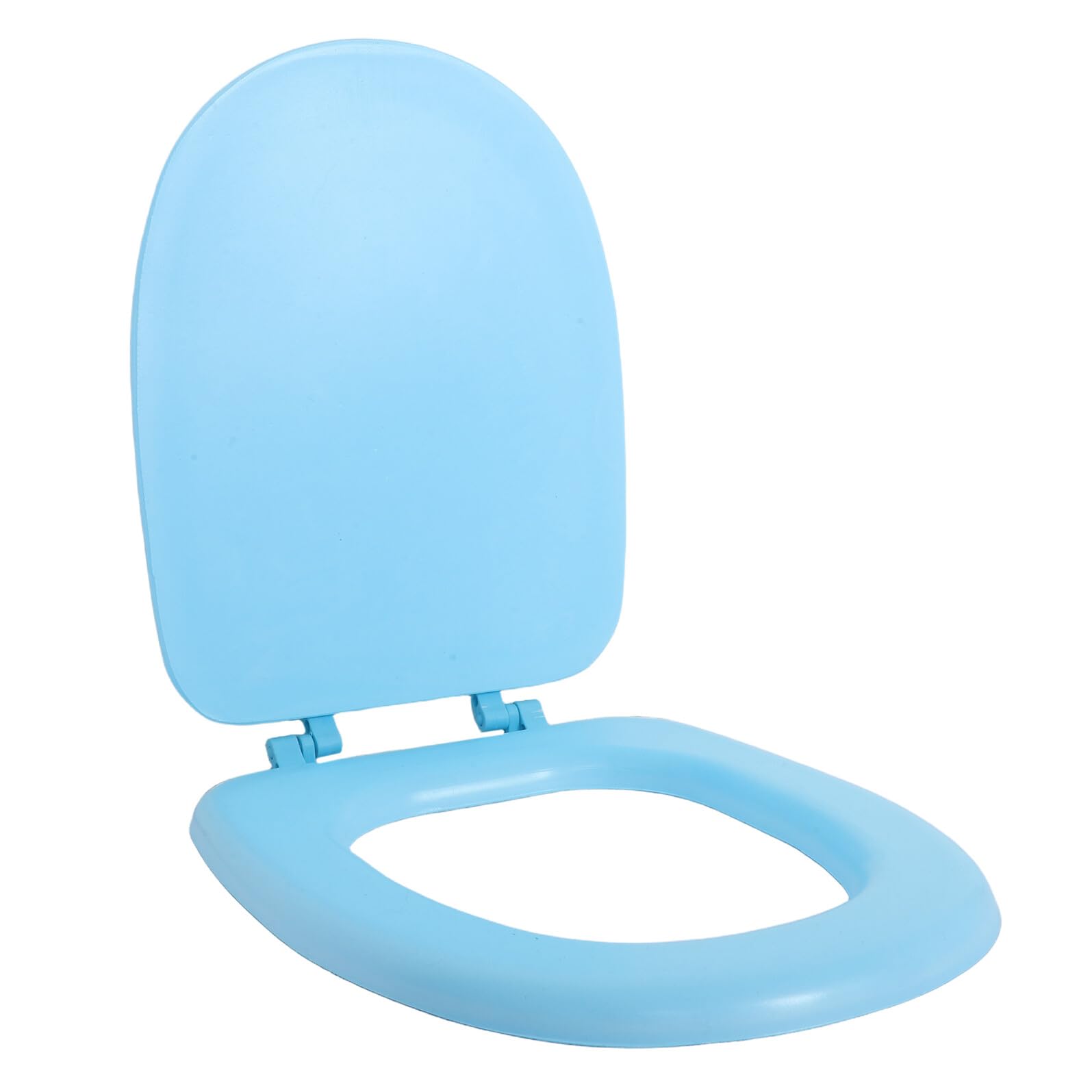 Abattant de Toilette Rembourré Moelleux en Mousse Épaisse Bleue, Entretien Facile