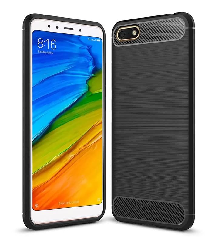 Image of Hybrid Carbon Fiber Back Case for Huawei Y5 2018 (Black)