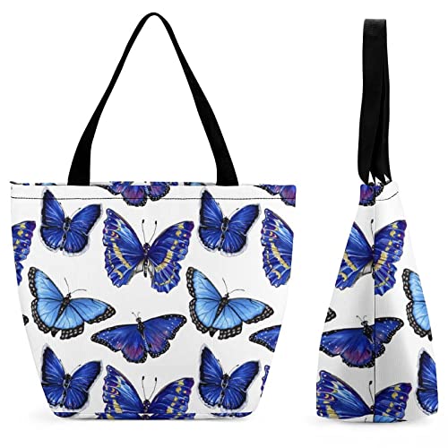 Sac cabas fourre-tout papillon grand format pour femme