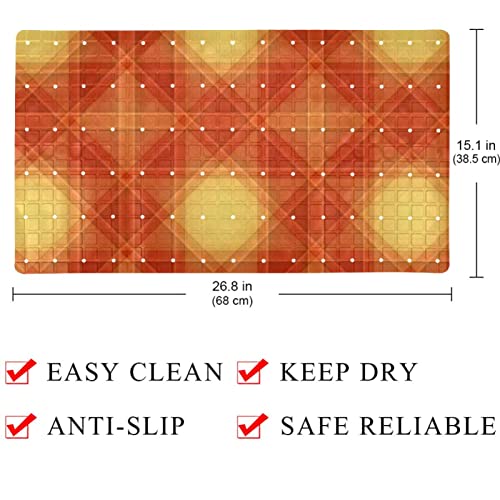 Tapis de bain antidérapant à ventouses 40x70cm carreaux - 5