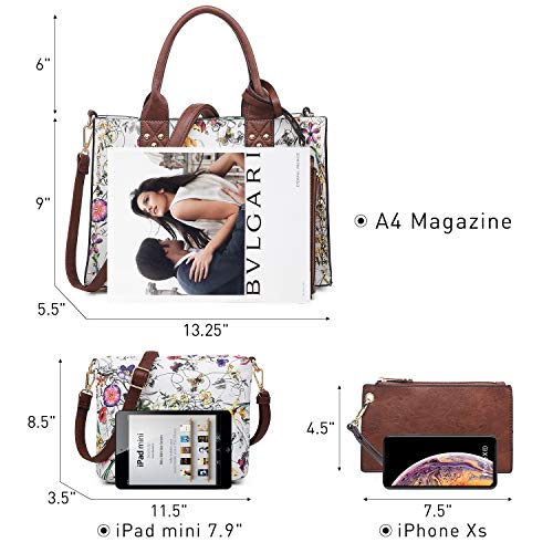 Image of Dasein Women's Designer Handbags Fashion Satchel Handbags Shoulder Bags Top Handle Work Bags w /Belt