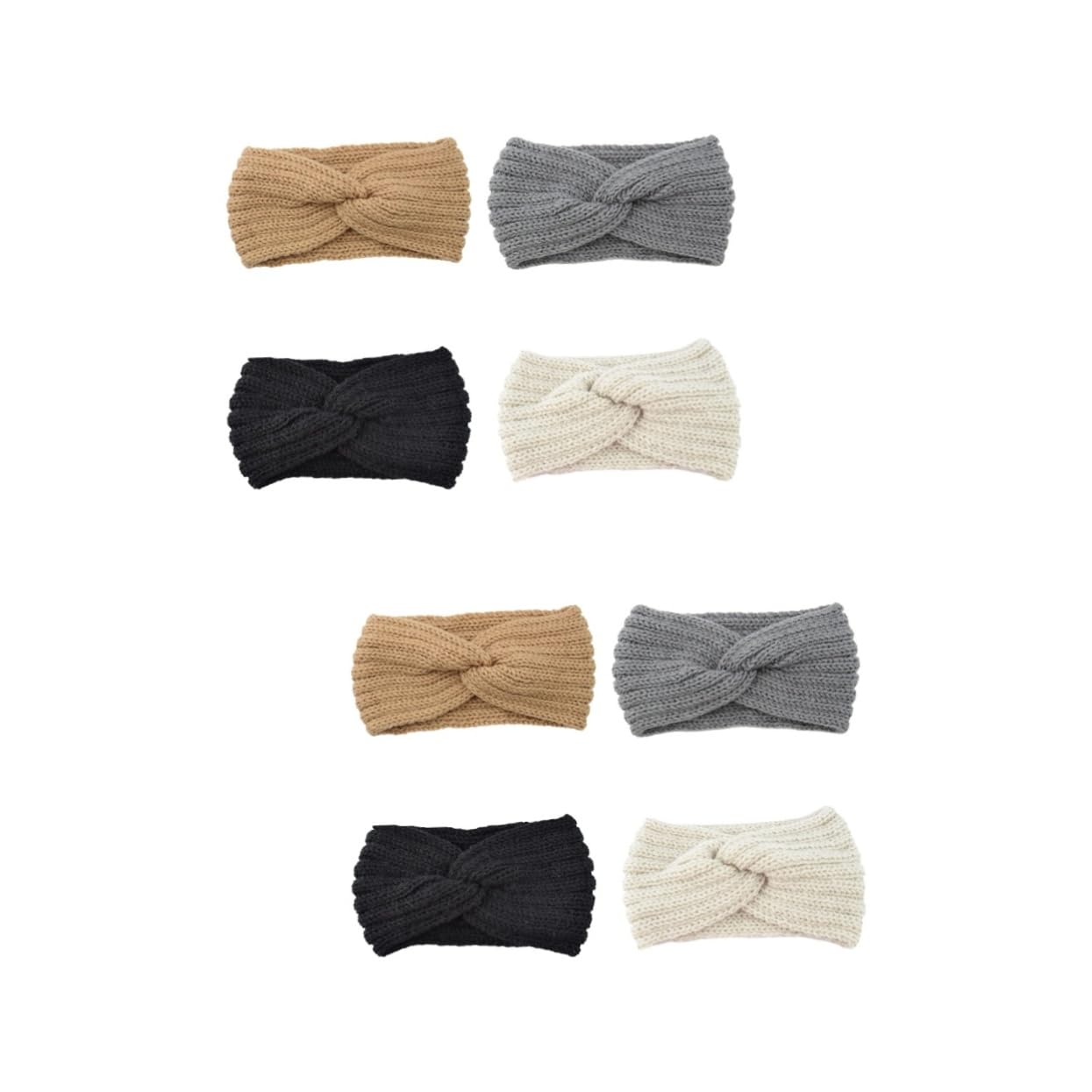 minkissy 8pezzi Fasce Per Femminili Maglia Larghe Accessori Caldi Per Orecchie Fasce Fatte Mano Per Inverno Comfort e Stile Per Ogni Outfit