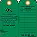 NMC SVT3 Accident Prevention Tag, "OK - This Scaffold Meets OSHA Standards and Is Safe," 6" Height x 3" Width, Cardstock, Green