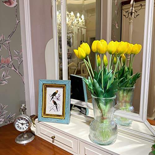 WAKISAKI 16-inch Premium Real Touch Fake Tulips, Artificial Flowers with Buds, Flexible Stem Easy to Shape - Image 4