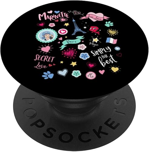 Miraculous PopSockets de Mariquita Encantadora París Marinette Secret Love PopSockets intercambiables PopGrip