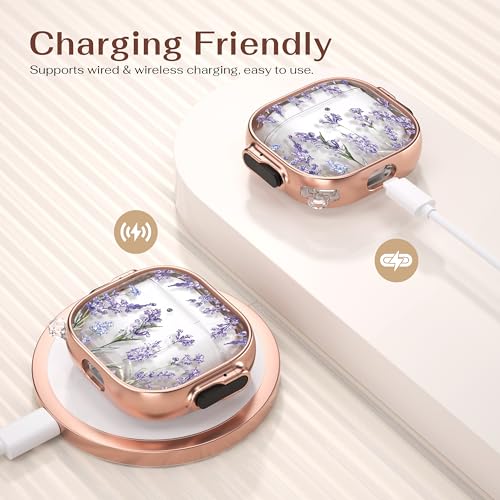 Image of Maxjoy for AirPods 4 Case, Clear AirPod 4th Generation Case Protective Soft Cute AirPod 4 Cover for Women Girly with Keychain for AirPods 4 Cover 2024,Lavender