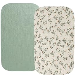 Muslin Bassinet Sheet Compatible with Arms Reach Co-Sleeper Bassinet