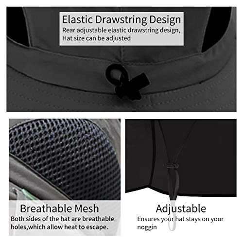 Sun Blocker Hats Outdoor Sun Protection Fishing Cap With Neck Flap Large Brim Outdoor Hat Army Green #TOP2