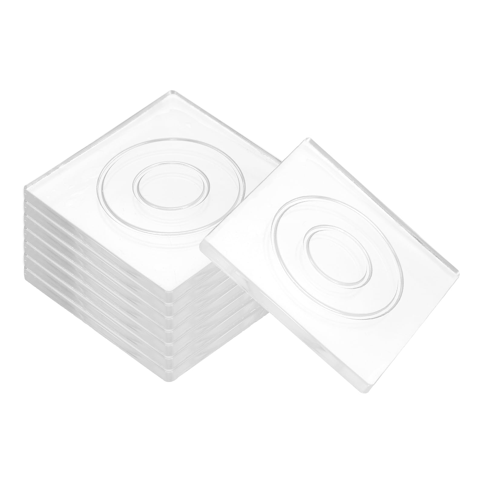 sourcing map 8 Pcs Non Slip Furniture Pads, 2" Square Self Adhesive Anti Slip Furniture Pads Transparent Floor Protectors Bed Stopper for Chairs, Tables, Sofas to Prevent Sliding