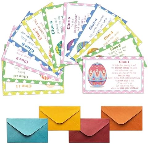 Easter Scavenger Hunt Games, Easter Treasure Hunt Clues Game Card...
