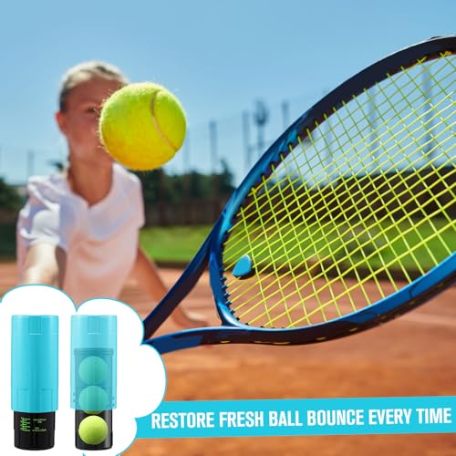 Image of Soulchen Tennis Ball Pressurizer - Tennis Ball Storage Canister Holds 3 Balls Under 14 Psi Pressure, Reusable Stuff for Bounce Retention, Lightweight & Durable