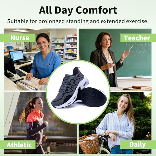 Image of AOV Women Arch Support Walking Shoes Orthotic Tennis Sneakers for Plantar Fasciitis Athletic Running Shoes