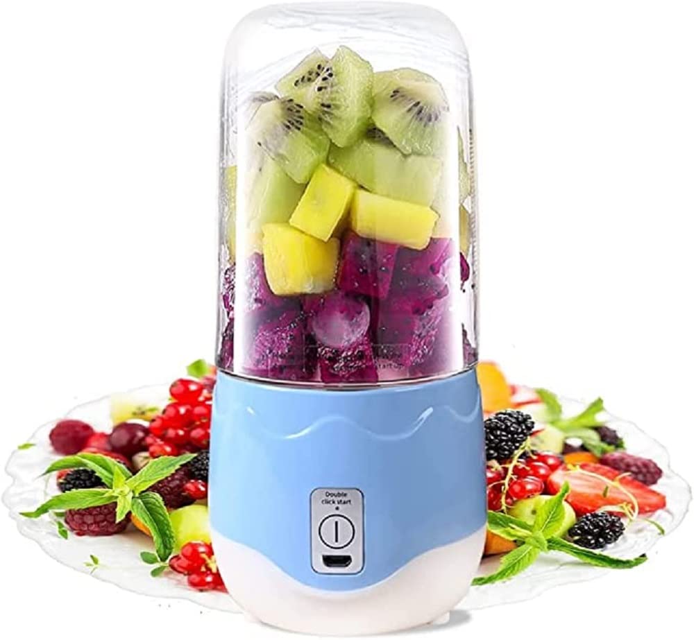 Triyugo Smart Portable Electric USB Juice Maker Juicer Bottle Blender Grinder Mixer USB Rechargeable Mini Juicer Blender for Smoothies and Shakes with 6 Blades &Juicer Portable Blender for Sports