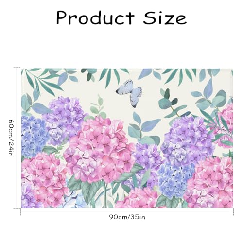 Tapete decorativo floral hidrangea 24x35 pulgadas miniatura 3