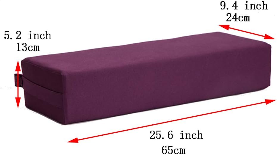 ヨガマシンウォッシャブルコットンカバー付きコットンでいっぱい長方形瞑想枕を、ボルスターとハンドルキャリー、ストレスリリーフ＆リラクゼ