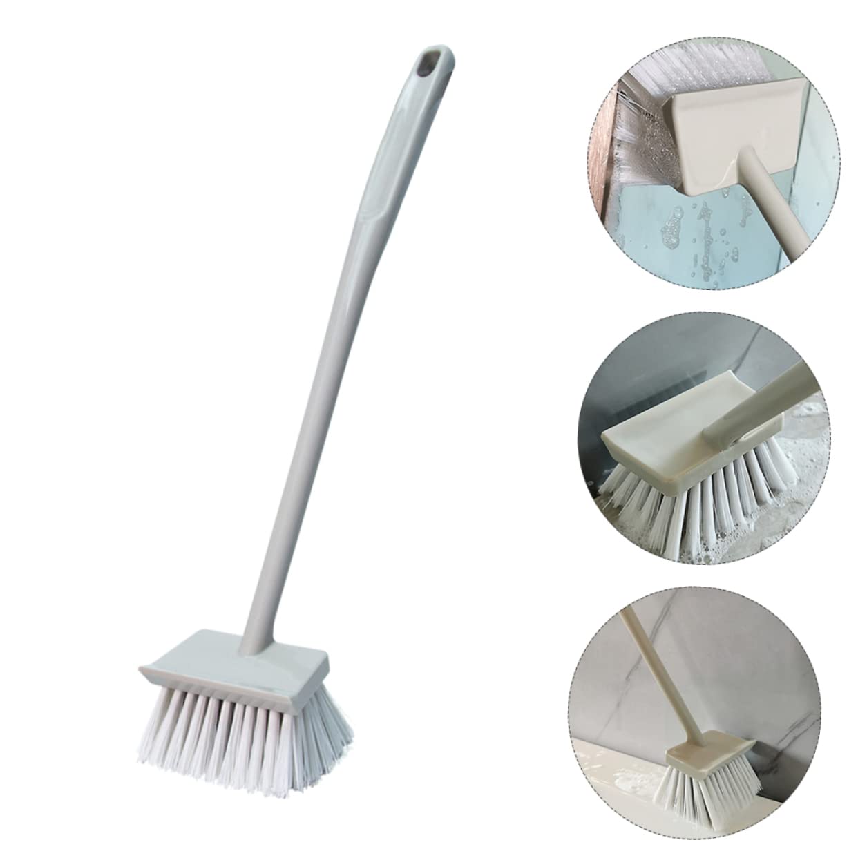 Cepillo de limpieza de azulejos de bañera y piscina, cepillo de lechada y cepillo de baño, herramienta eficaz de limpieza de suelos para eliminar manchas y suciedad, estropajo resistente para uso