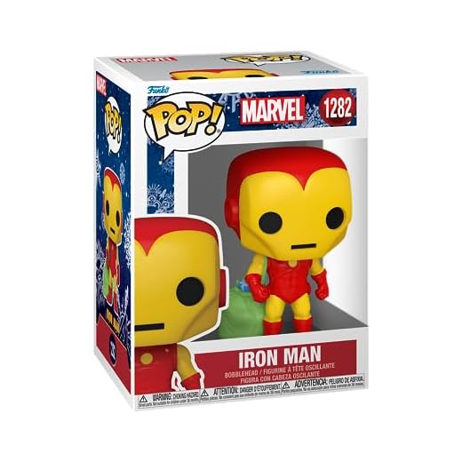 Funko Pop! Marvel: Holiday - Iron Man with Bag - Figura de Vinilo Coleccionable - Idea de Regalo- Mercancia Oficial - Juguetes para Niños y Adultos - Movies Fans - Muñeco para Coleccionistas