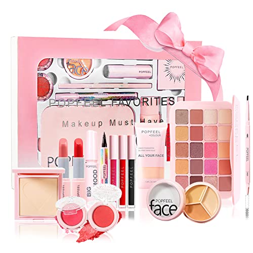 MKNZOME Juego de Maquillaje 14 Piezas, Maquillaje Profesional Kit Maquillaje, Paleta Maquillaje...