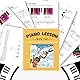 QMG Piano Lessons Book2 und farbcodiertes Klaviernotentabelle: Klaviermusikunterricht und Leitfaden für Kinder und Anfänger; entworfen und gedruckt in den USA