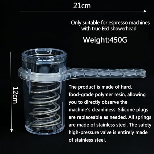 Limpiador de cabezal de grupo espresso de 58 mm con lavado automático y alivio de presión, máquina E61, mantenimiento del hogar barista