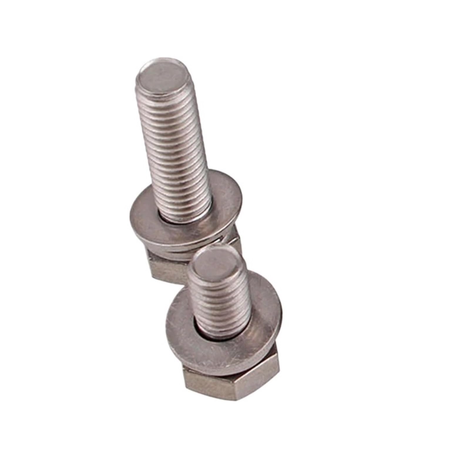 5-50 Szt. M5-0,8 304 Śruby Z Łbem Sześciokątnym Ze Stali Nierdzewnej Płaskie Podkładki Sprężyste A2 70(M5 X 10mm-50pcs)