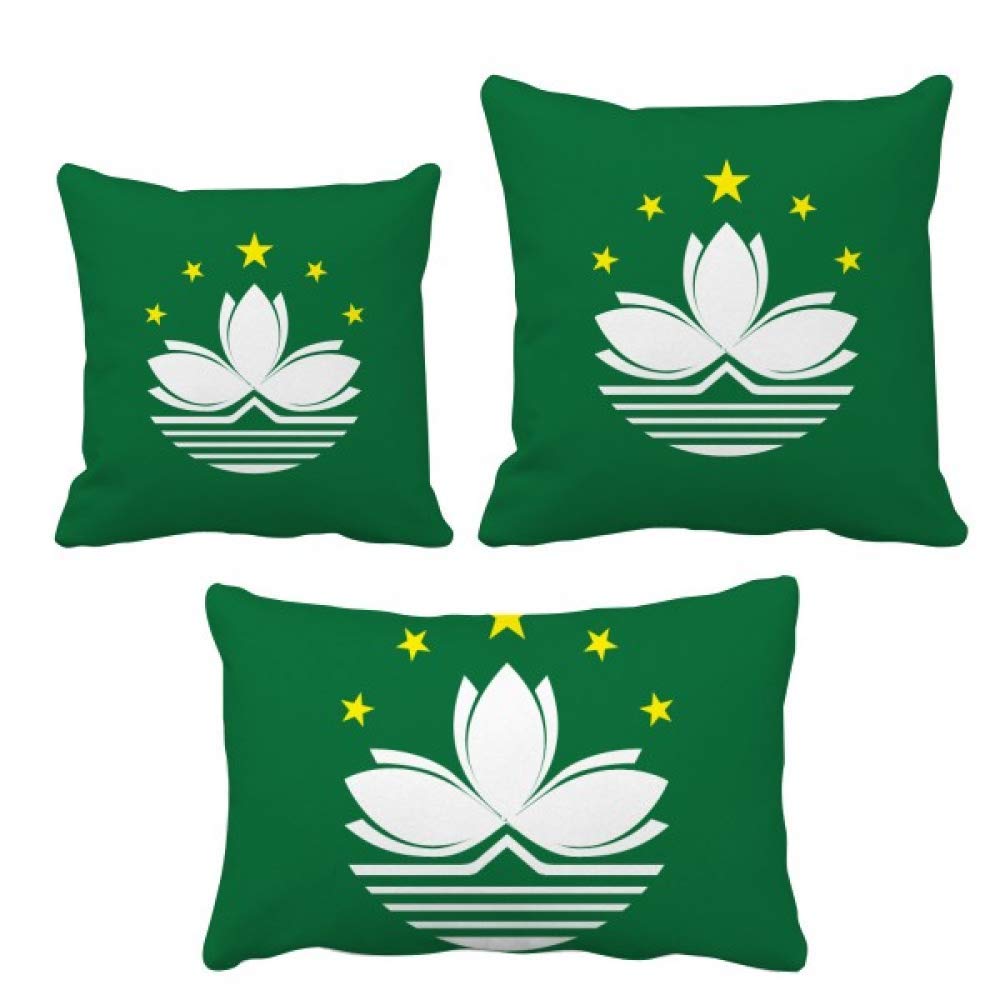 Coussin drapeau de Macao Chine avec garnissage pour décoration canapé maison