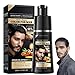 Shampoo Colorante Nero Uomo 200ml con Olio di Argan,Tinta Naturale per Capelli Grigi,Copertura Totale,Senza Ammoniaca,Colorazione Permanente Delicata per Uso Domestico immagine