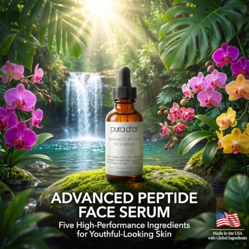 PURA D'OR Advanced Face Serum with Copper Tripeptide Hyaluronic Acid, 1oz | Youthful-Looking Skin, Marine Collagen, Plant Stem Cells, Methylene Blue, Hydrates and Smooths, Lightweight, Fast-Absorbing - image 2