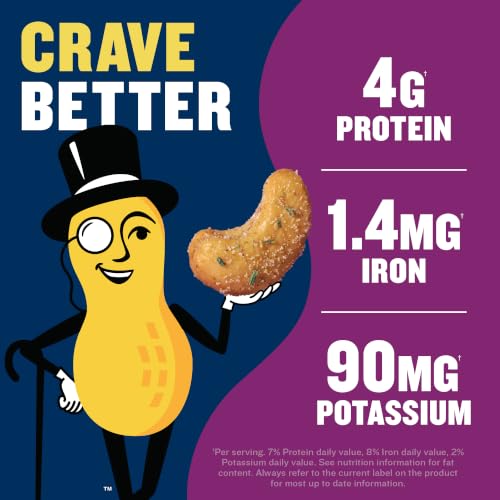 Image of PLANTERS Rosemary & Sea Salt Cashews, Plant Based Protein, 5 Oz (1 Ct) | Roasted Cashews. Flavored Cashews. Snacks for Adults. Resealable Bag. Plant Based Protein Snack. Party Mix