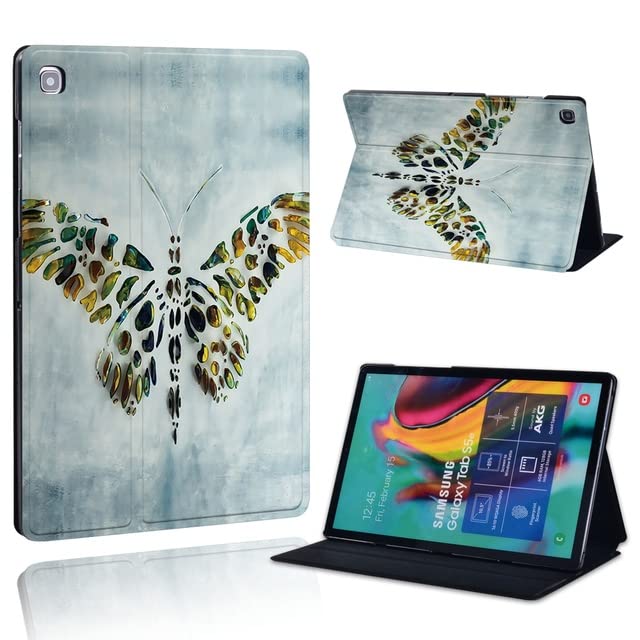 stand tablet cover case Butterfly Leather Stand Tablet Cover Case for Samsungs Galaxys Tab A 10.1 2019/2016/TabA 7.0/9.7/Tab E 9.6/Tab S5E 10.5" Case +pen (gem stone buterfly Tab E 9.6 T560 T561)