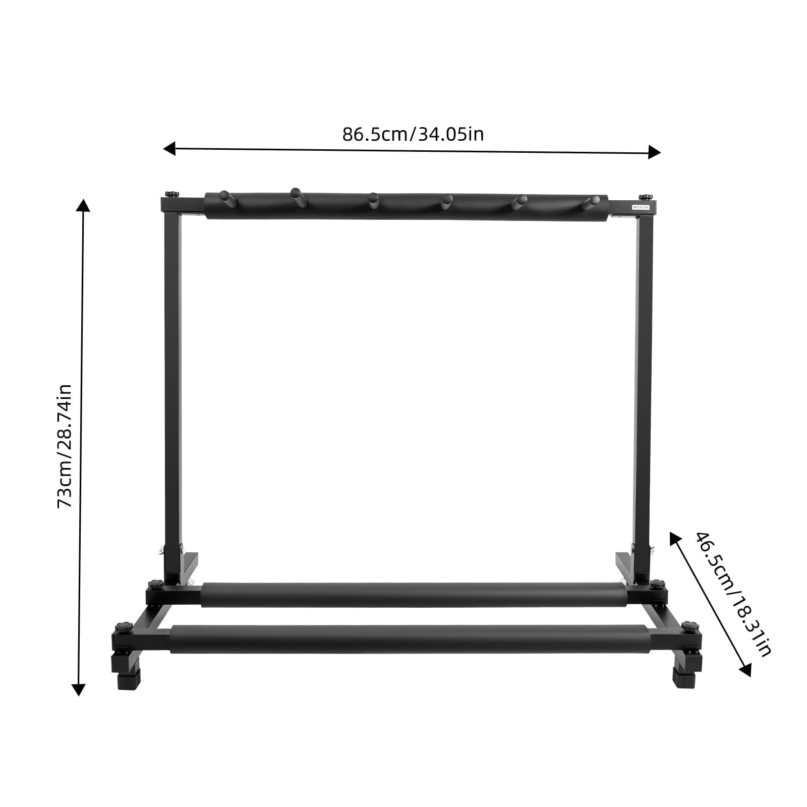 Gitarrenständer, 5 Halter, faltbares Gestell mit Fußpolstern, Universal-Display-Rack, tragbarer Organizer mit Anti-Kollisions-Schwamm für Gitarren und Bass