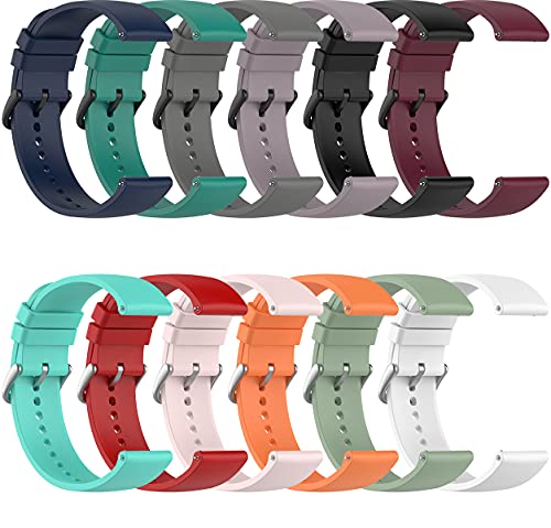 Shieranlee 22 mm riem compatibel met HUAWEI Watch3 riem, zachte siliconen band voor HUAWEI Watch3 pro riem, Vantage M/M2… - Afbeelding 4