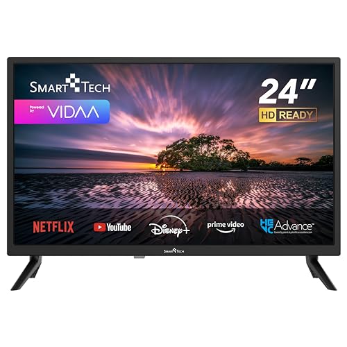 Smart Tech VIDAA Smart TV, 24HV10T1, HD LED TV, 24 Pulgadas, 60 cm, Netflix/Youtube/Prime Video/Spotify/App Store/Deezer/Dazn