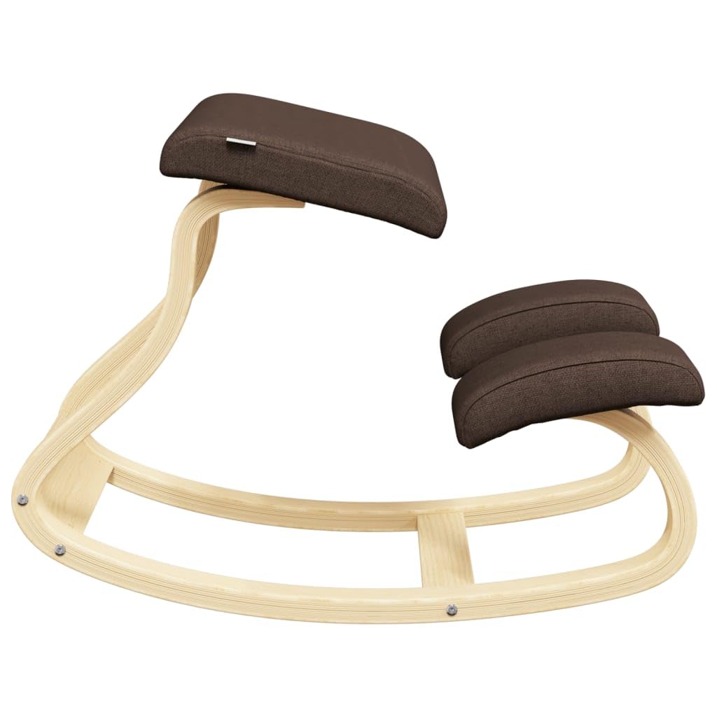 vidaXL Taburete de Rodillas, Silla Ergonómica para Rodillas, Mecedora Acolchada, Silla para Dormitorio Salón Oficina, Madera Contrachapada de Abedul