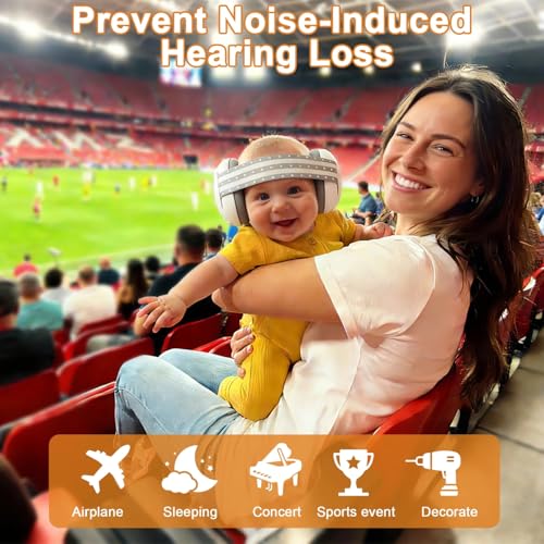 Image of Baby Hearing Protection Earmuffs (0-48 Months) | Adjustable Headband & Non-Electronic Noise Protection for Airplane Travel, Loud Events & Sensitive Ears