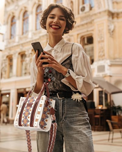 Bolso bandolera boho con cierre para mujer miniatura 2