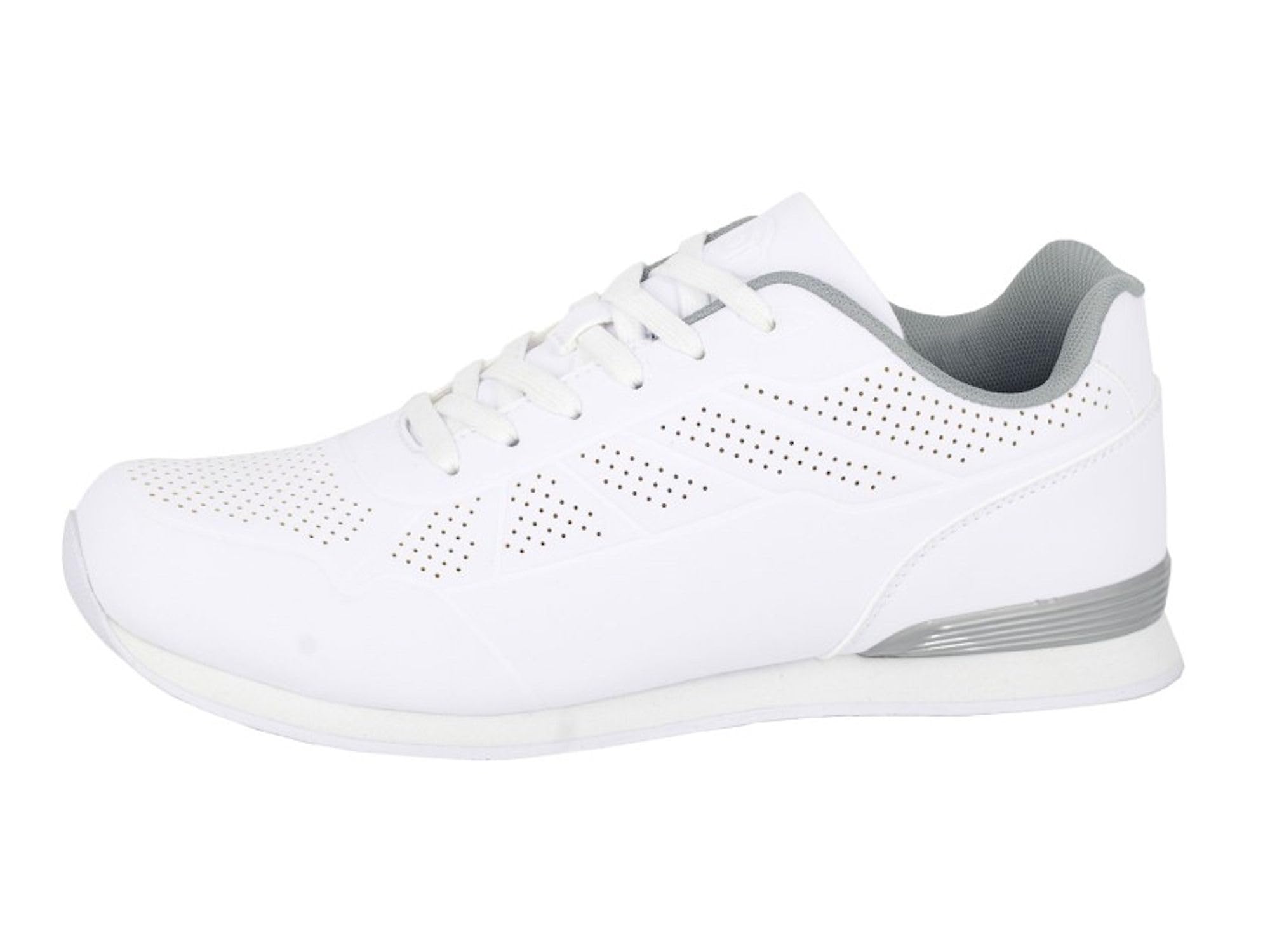 Dek Penalty - Zapatos de bolos para hombre, ligeros, con cordones, color blanco/gris