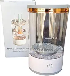 Limpador Automático para Pincéis de Maquiagem 16 cm Portátil USB Higienização Rápida e Eficaz Design Compacto Praticidade