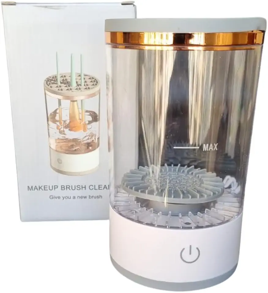 Limpador Automático para Pincéis de Maquiagem 16 cm Portátil USB Higienização Rápida e Eficaz Design Compacto Praticidade