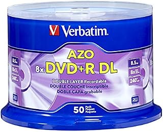 Verbatim DVD+R DL 8.5GB 8X with Branded Surface - 50pk Spindle