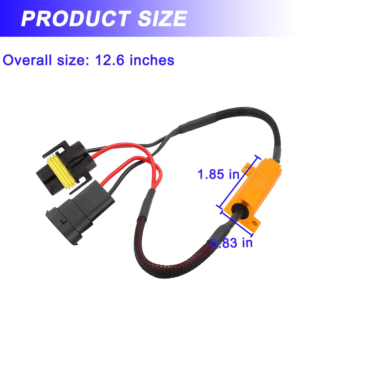 LED Decoder, 2 X H7 50W 6ohm LED Decoder Flash Load