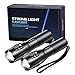 flintronic Lampe Torche Ultra Puissante, 2PCS Lampe de Poche avec 2 Piles, 1000 Lumens, 5 Modes Étanche Anti-Choc Zoomable Lumineux Lampe Torche LED pour Bricolage Extérieur et Conditions Extrêmes