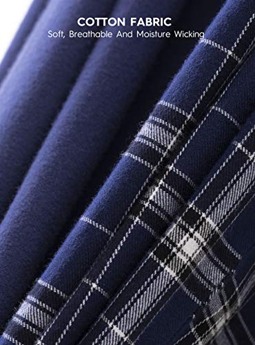 image for DAVID ARCHY Men's Cotton Pajamas Henley Collar Sleepwear Soft Classic 