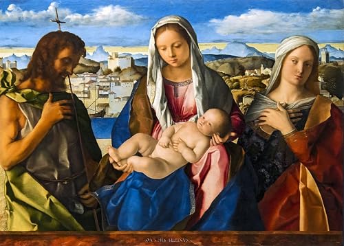 Affiche Toile la Vierge et l'Enfant art portrait reproduction peinture célèbre 60x90cm