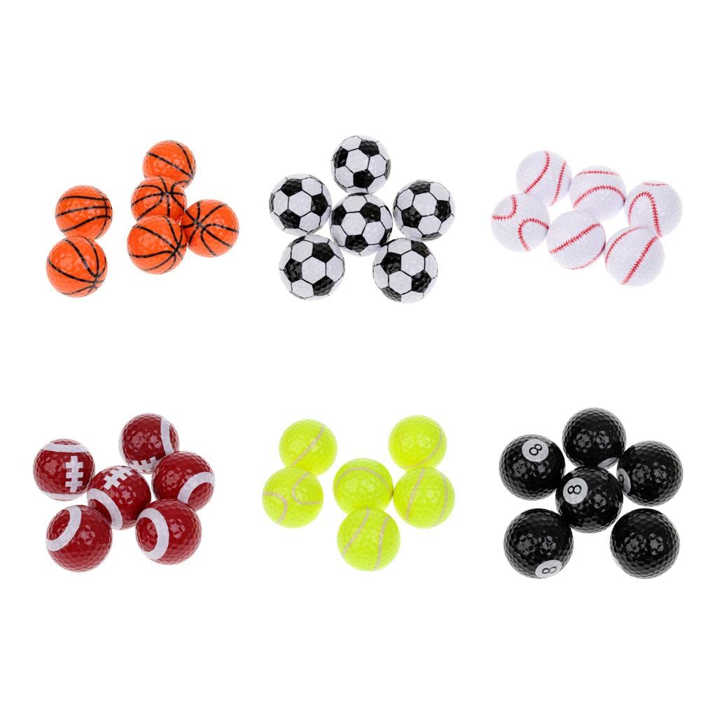 Amazon | P Prettyia 6個のスポーツボールパターンノベルティゴルフ
